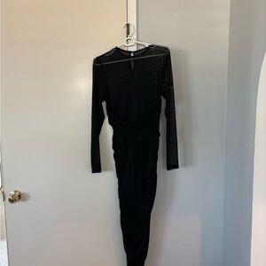 Cupshe Black Long Sleeve Dress NWT